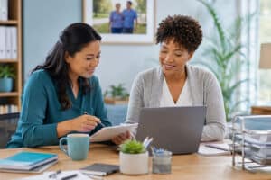home care team in office